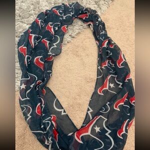 Stylish Navy and Red Houston Texans Infinity Scarf